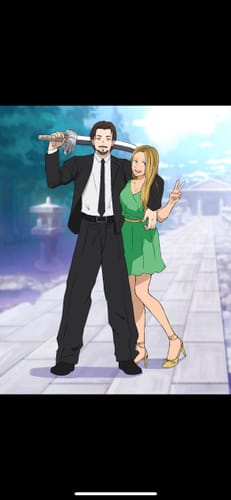 Customer photo review of Fully Custom Anime Portrait - Any Style