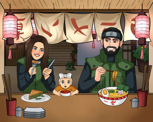 Customer photo review of Naruto-Style Restaurant Portrait