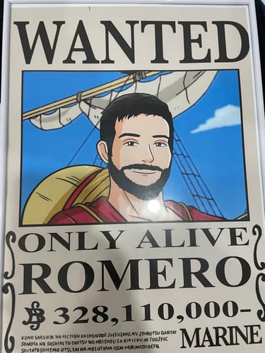Customer photo review of One-Piece Wanted Poster Portrait