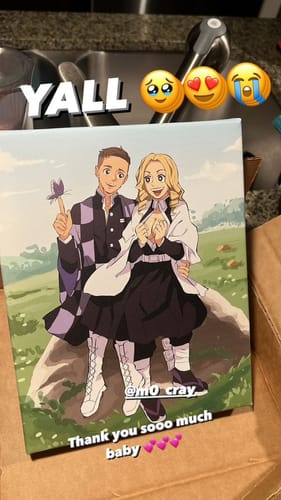 Customer photo review of Fully Custom Anime Portrait - Any Style